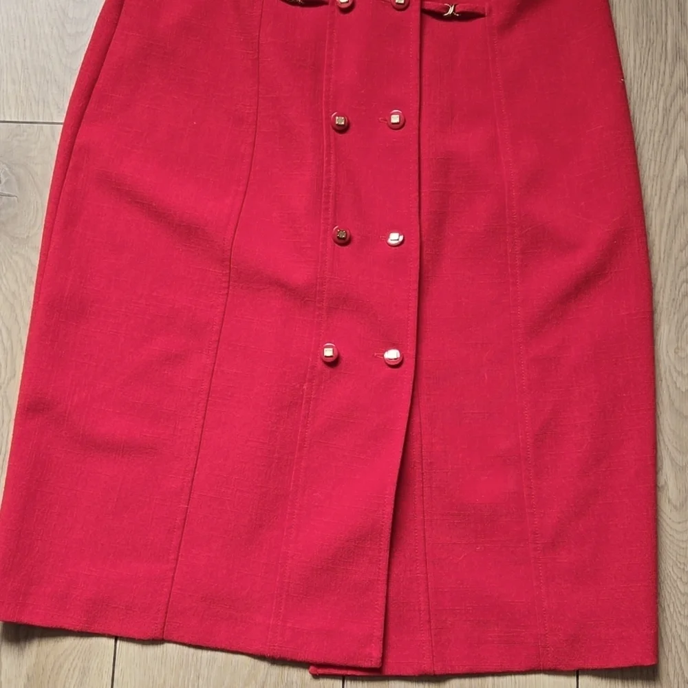Vintage Golibal Red Button-Down Dress size M - Picture 4 of 9